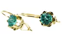 Vintage style  Emerald 14K Yellow gold vec019y